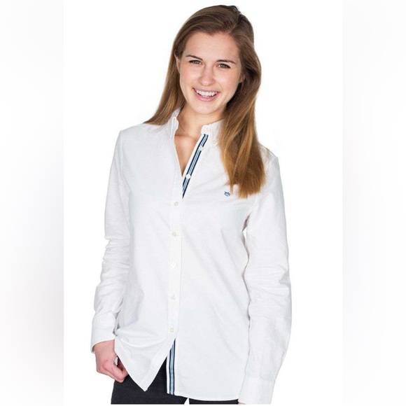 Madison Oxford Shirt in Classic White by Southern Tide, size XXS, EUC - Picture 2 of 11